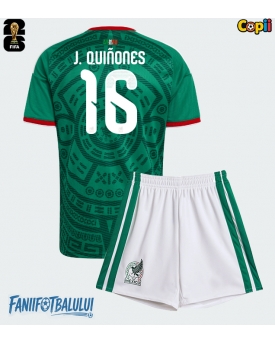 Mexic Julian Quinones #16 Echipament de Fotbal Replică Mondial 2026 Copii Acasa (+ Șorturi)